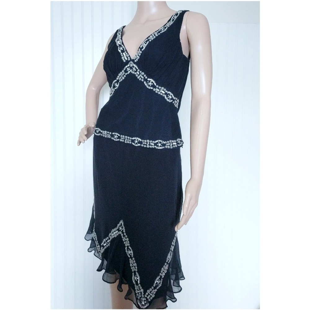 Cache | 100% Silk Top & Skirt Set, Size 2